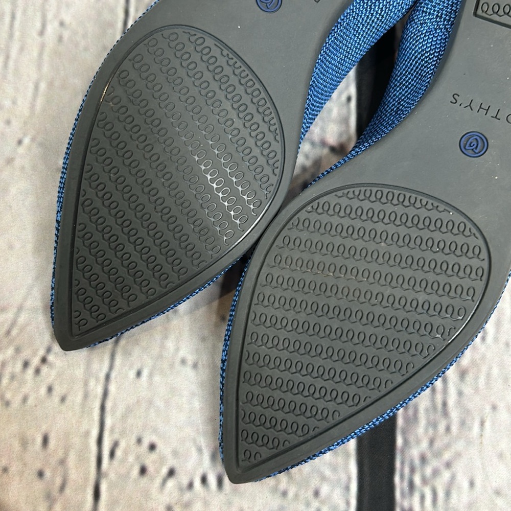 Rothy's RARE Lapis Blue Navy Python The Point Flats Size 7.5 Excellent Condition - Picture 9 of 11